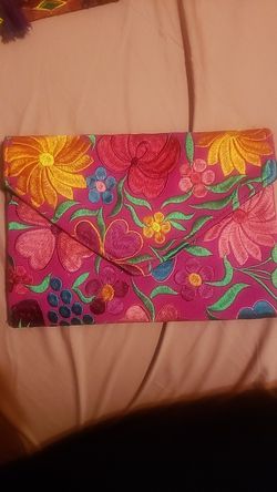 Embroidered Bag Clutch Purse