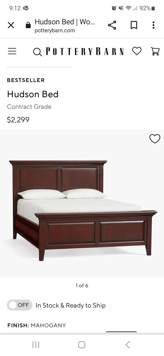 Pottery Barn Hudson Bedroom Set for Sale in Oceanside, CA - OfferUp