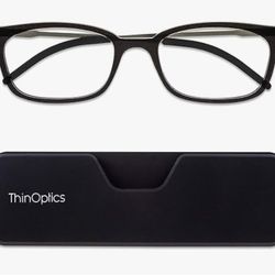 Thin Optics Black Reading Glasses 1