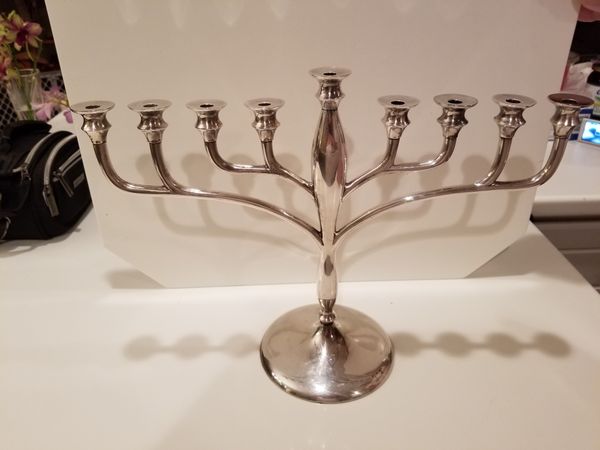 Hesvy Metal Silver Colored Menorah For Sale In West Palm Beach Fl