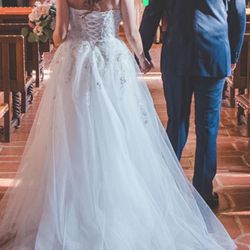 Wedding Dress for sale - small size -  $100 Small size  Bridal veil  Hair accessory   $100