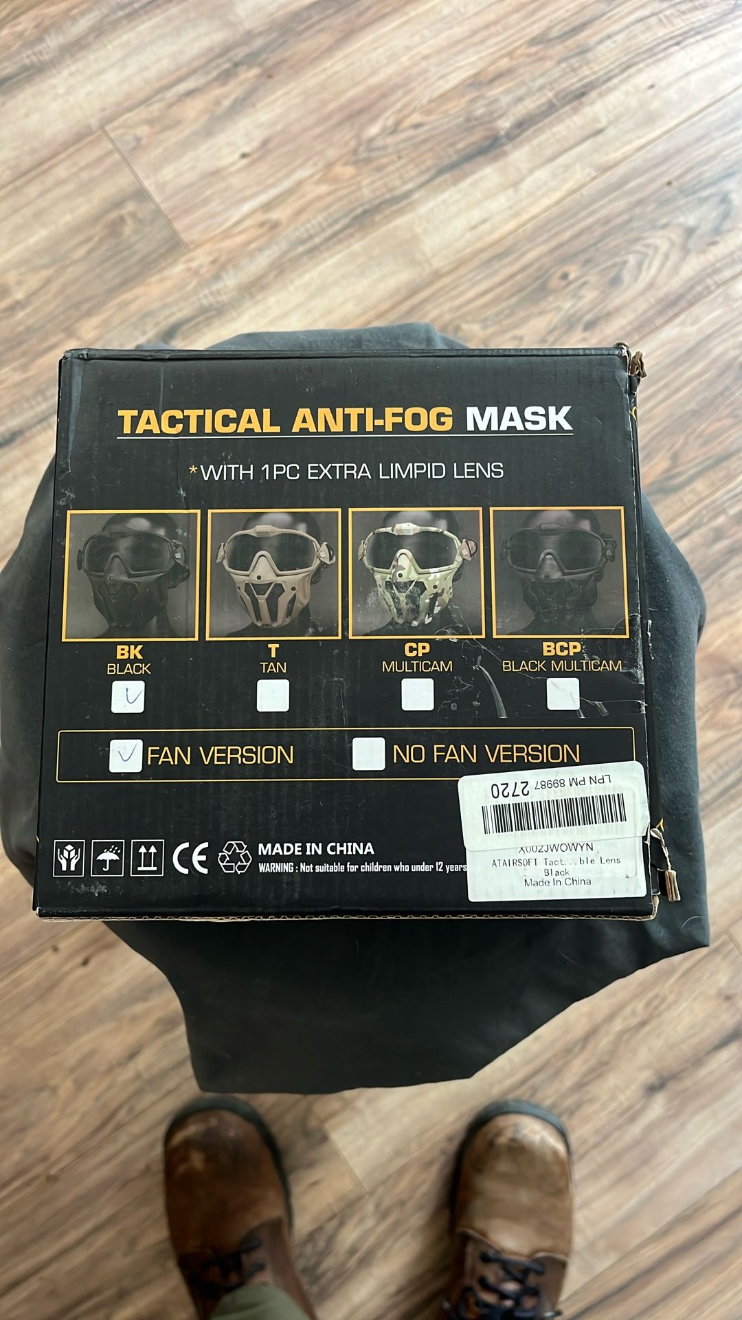 ATAIRSOFT Tactical Anti Fog Mask. New In Open Box