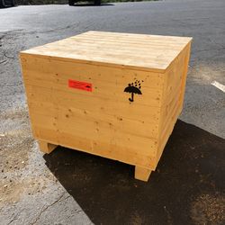 Wood Wooden Crate 34x36x23” HEAT TREATED