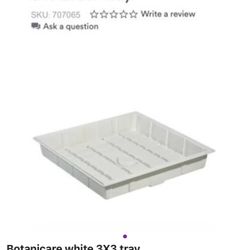 Botanicare White 3X3 Grow Tray 