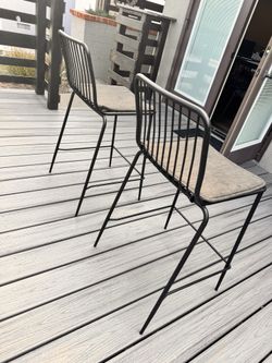 2 Counter Height Bar Stools - Metal - Black - Target Brand