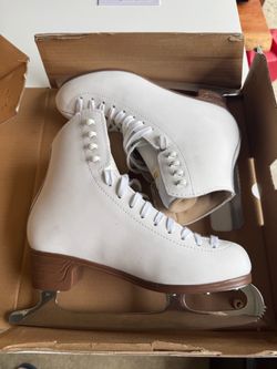 White Figure Ice Skates with Blades