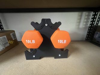 💪 Dumbbell Rack + 10LBS Pair