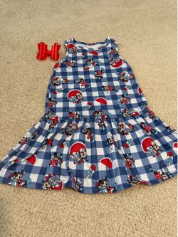 Like new 4T Minnie Mouse dress and red bow