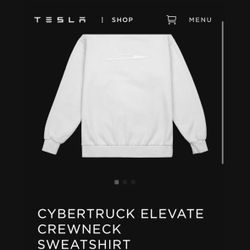 Tesla Cybertruck Gray Sweatshirt Cotton Sz 2XL