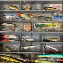 Vintage Fishing Lures - Tackle box