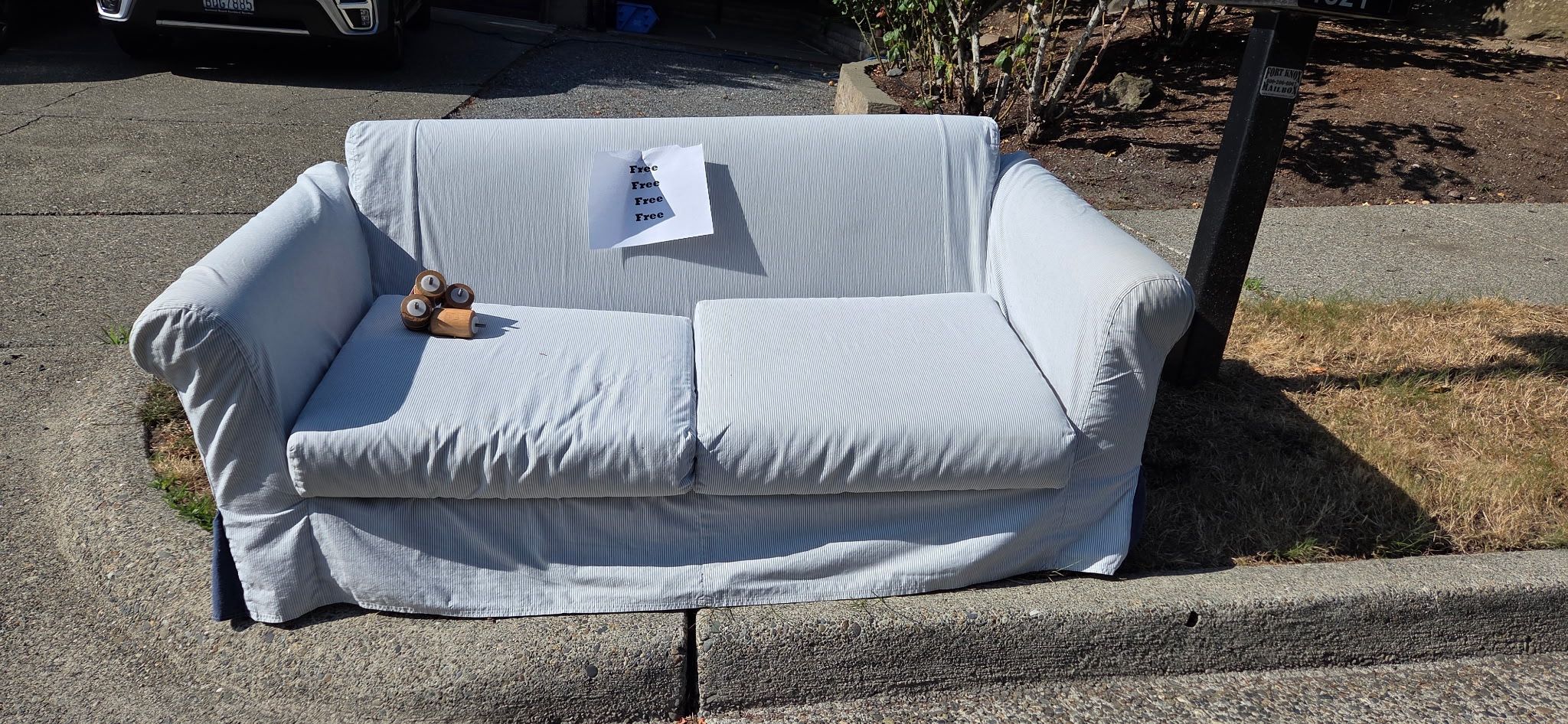 Free IKEA Loveseat Couch With Slipcover