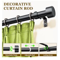 Curtain Rods Size Adjustable (32-144 Inch) for Windows and Doors ,original price $22