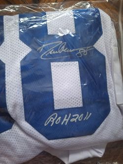 Nfl Dallas Cowboys Football Signed #88 Drew Pearson White Jeresy