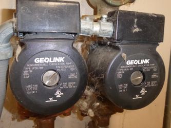 Grundfos Geolink UP26-99F Circulation Pumps, 230V, Pair, Used Good