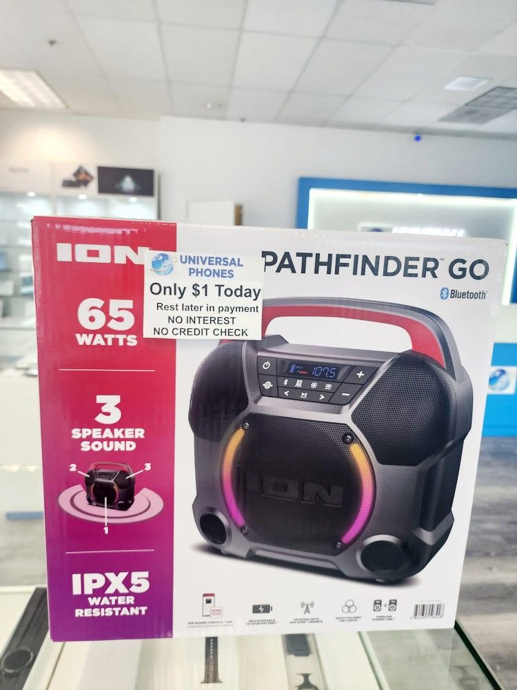 ION AUDIO PATHFINDER GO ALL WEATHER PORTABLE BLUETOOTH SPEAKER NEW IN