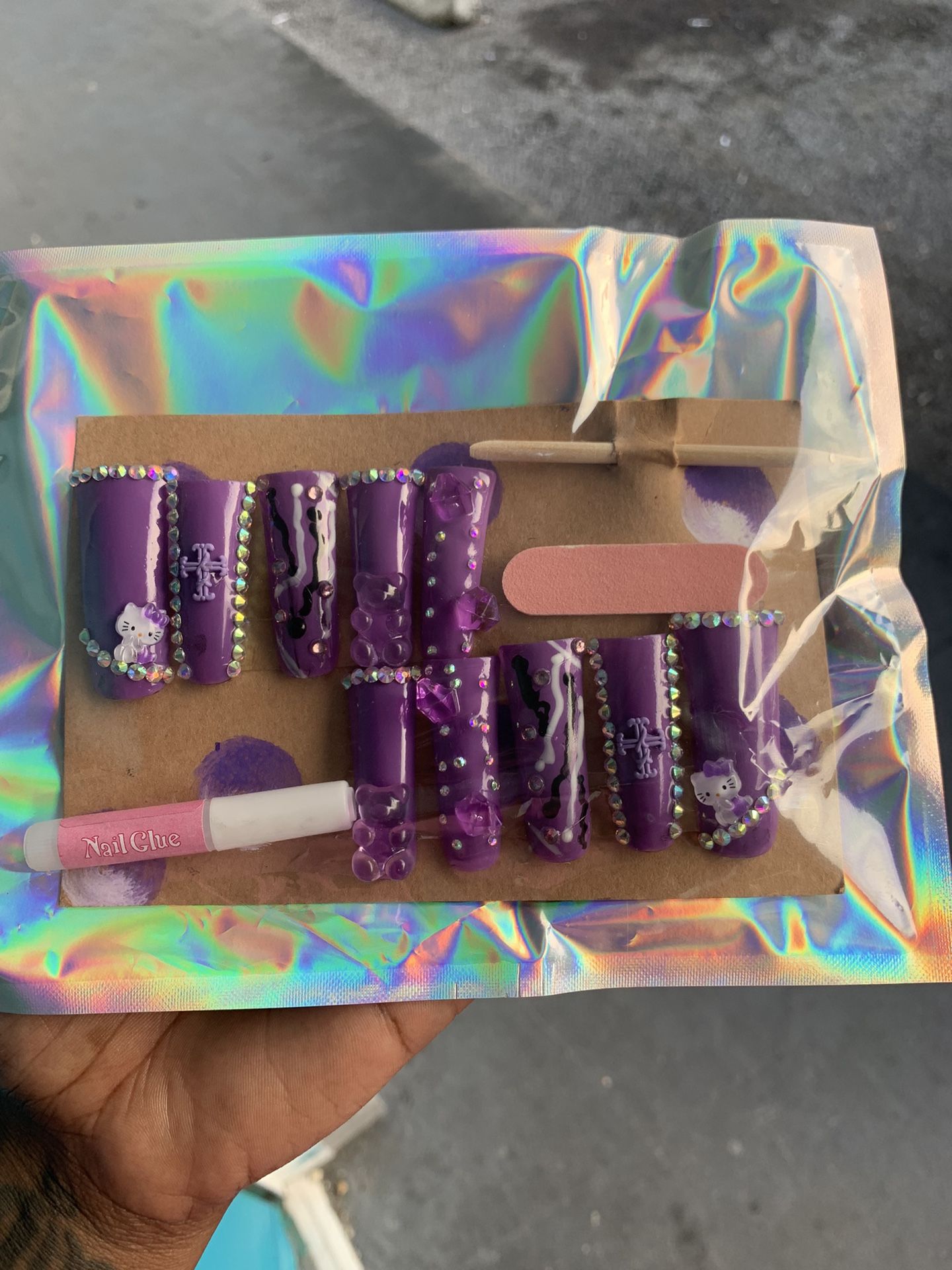 Grape Purple Duck Nails