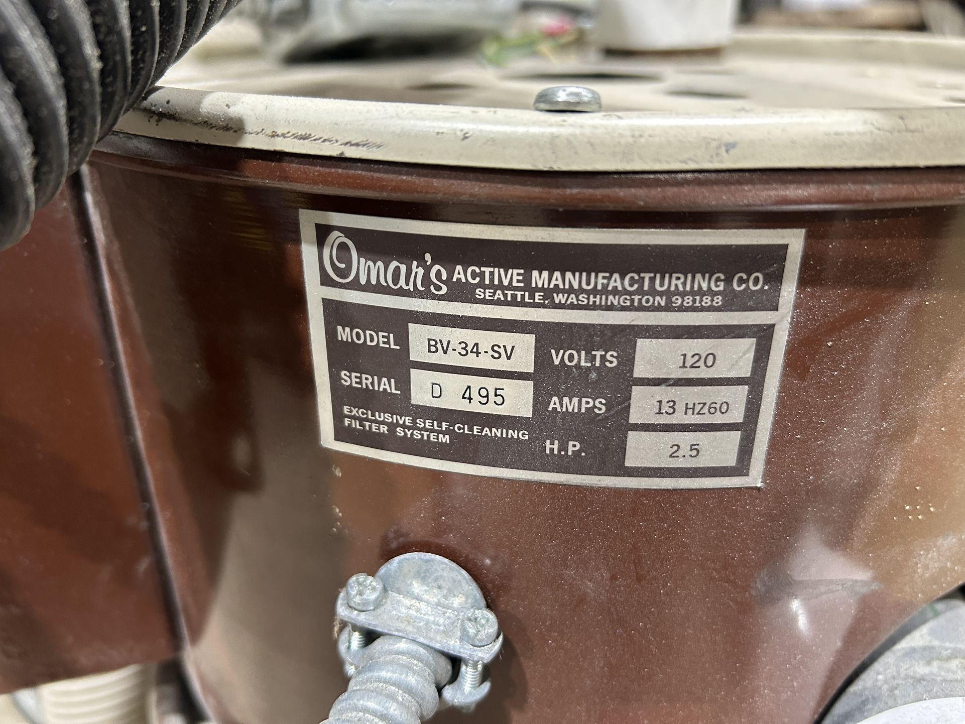 Omar’s Filtration System Dust Collector