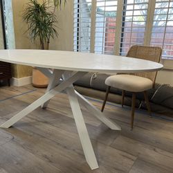 IKEA Oval Dining Table (Mariedamm) Mid-Century Modern influenced. 