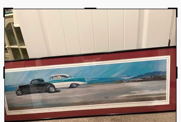 Sunday cruise framed art piece