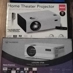 Two Projectors And One Big Screen