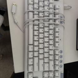White Logitech Keyboard 6715
