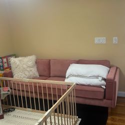 Pink Velvet Couch