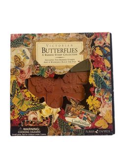 Victorian Butterflies Rubber Stamp Set