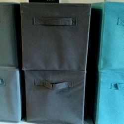 Set 6 Foldable Fabric Cube Storage Boxes Collapsible Bins