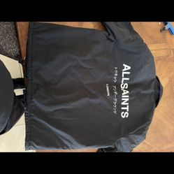 ALL SAINTS  Underground Logo-Print Padded Cotton-Blend Coach Jacket Xxl