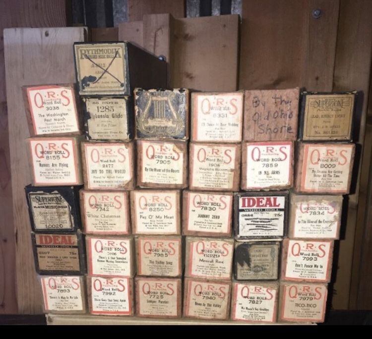 Antique Player Piano Rolls