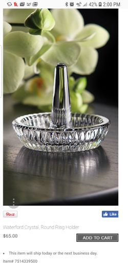 Waterford crystal ring holder