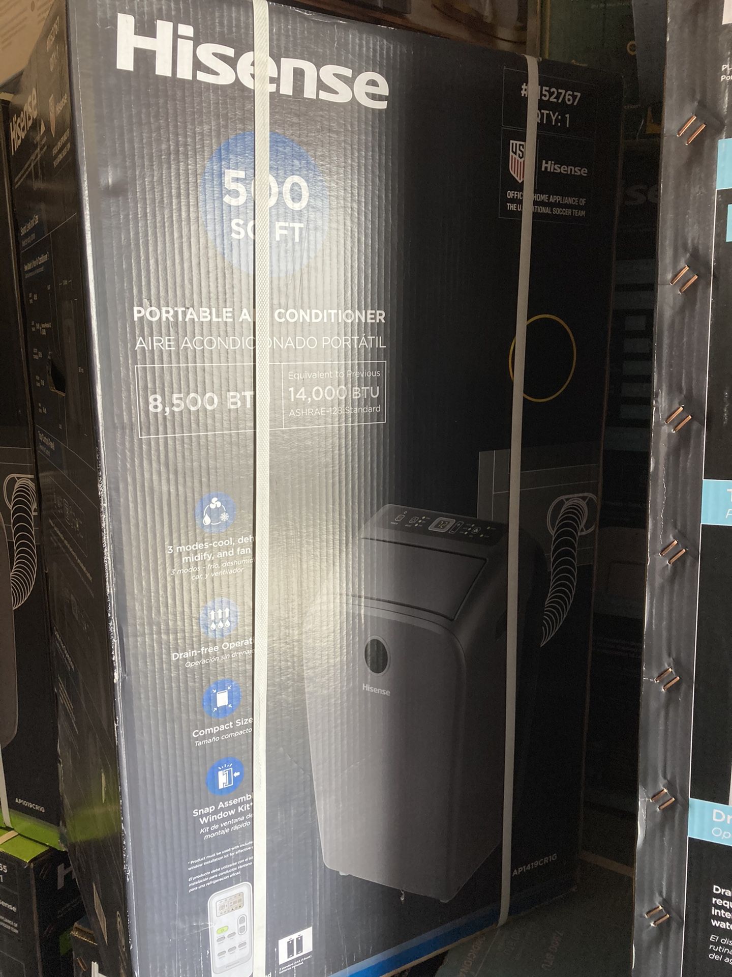 500” Sqft Hisense Portable Air Conditioner 14K BTU