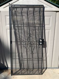 Metal security door black