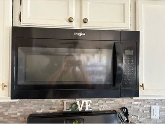 Whirlpool above stove microwave