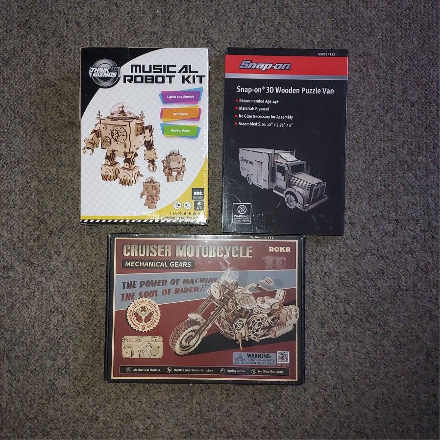 3D Wooden Puzzle Kit NEW