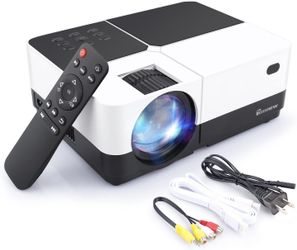 Arrinew Portable Projector, Full HD Mini Video Projector with HDMI Cable
