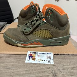 Size 8.5 - (2006) Air Jordan Retro 5 Olive OG