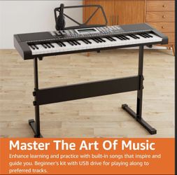 Amazon Basics 61-Key Electric Keyboard Piano - New in Box w/ Stand, Bench