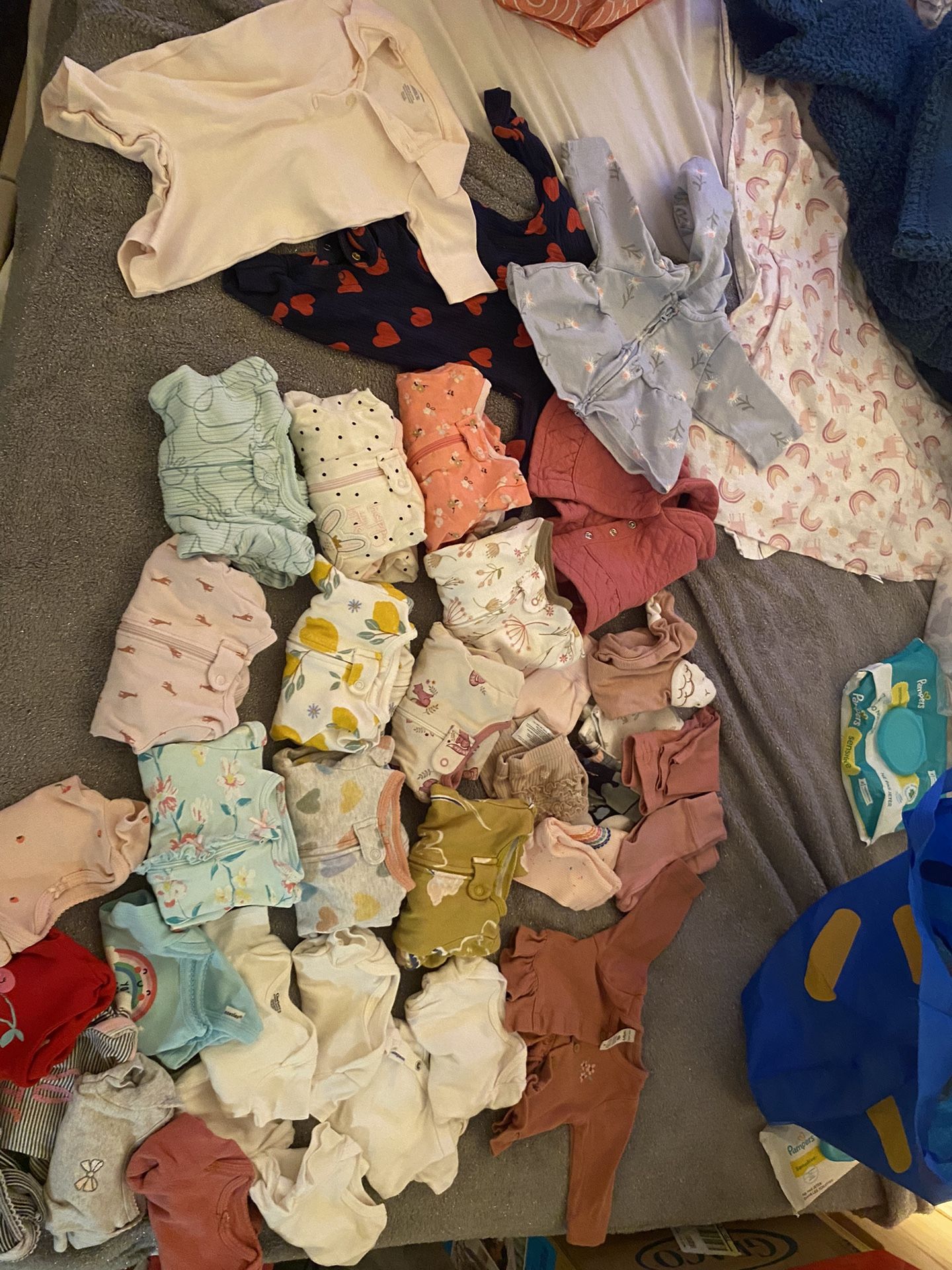 Newborn Baby Girl Clothes(Carters, Gerber, Cat & Jack, Cloud island, Etc.)