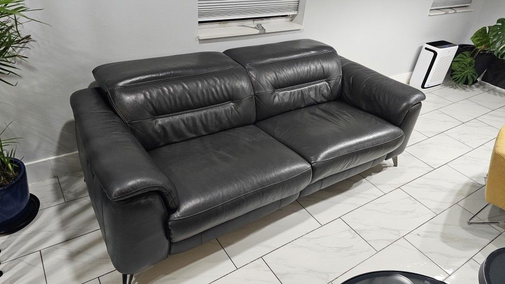 Reclining Leather Couch And Accent Chair