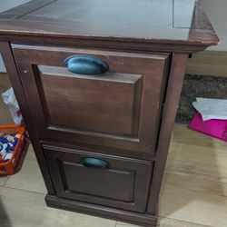 Wood Filing Cabinet 