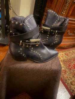 Free People brand Leather Studded Bootie size 40