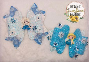 Frozen Elsa 6” custom bows