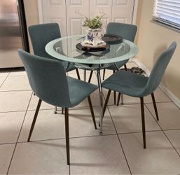 Mid-Century Modern Upholstered Dining Chair
