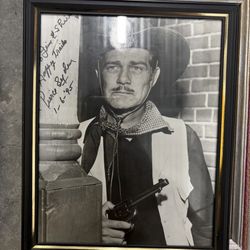 Signed Western Actor Picture Framed