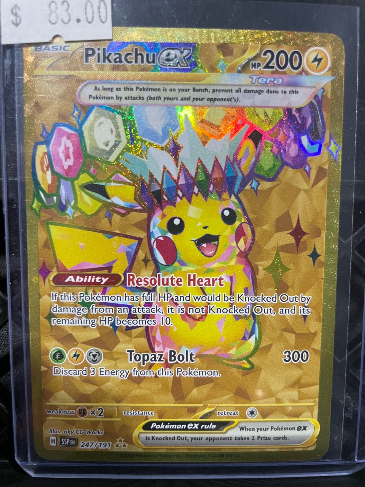 Pikachu ex - 247/191 - SV08: Surging Sparks (SSP)