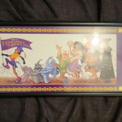 1996 Disney Hunchback of Notre Dame 16"x8" Lithograph Special Edition Framed 