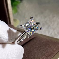 Proposal Ring Cubic Zirconia 925 Sterling Silver Available Sizes 7, 8,9&10