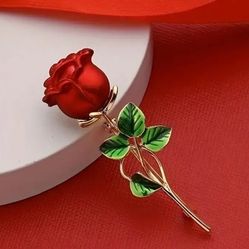 BROOCH PIN ROSE NEW SEALED PACK 