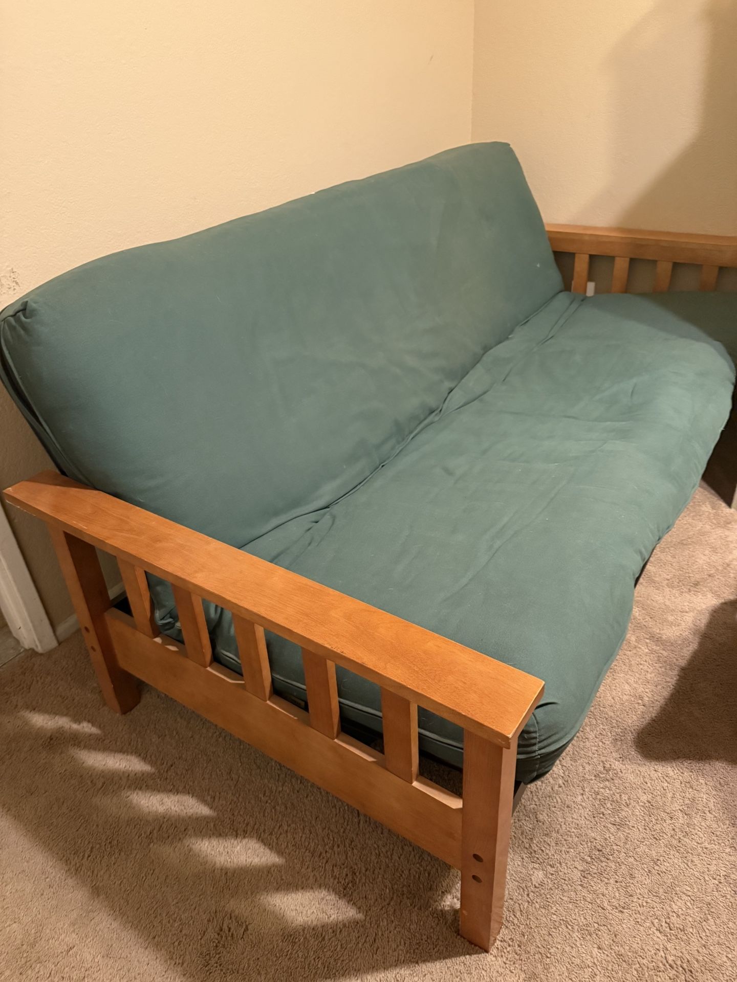 Great futon for sale Oak side rails